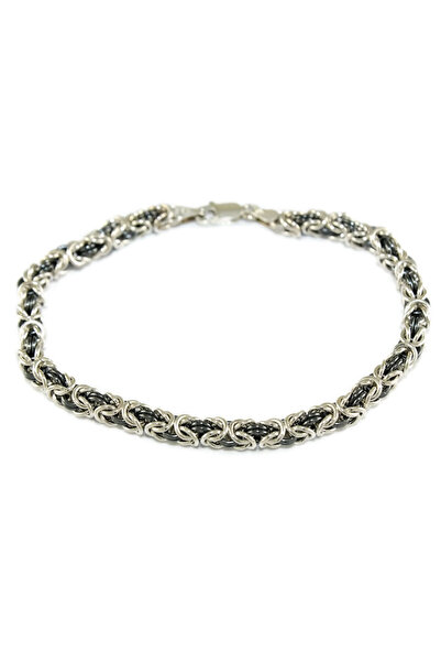 NO BRAND Brățară de argint tip byzantin rege 19cm 13gr