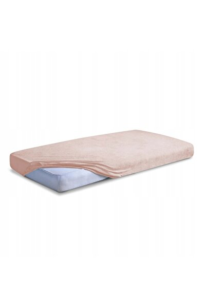 NO BRAND Cearșaf de pat din frotir cu elastic, gros, premium, 160x200, alb