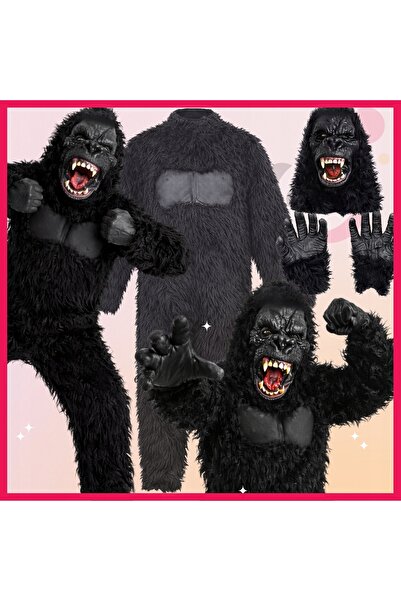 NO BRAND Costum de gorilă salopetă de gorilă maimuță King Kong pluș Halloween...