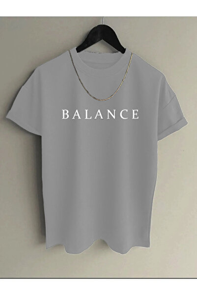 H&GHAMLEGİYİM Ανδρικό μπλουζάκι με στάμπα Black Balance Oversize