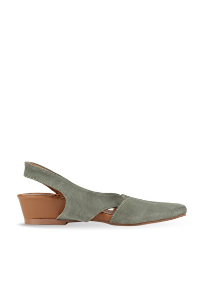 BUENO Khaki Suede Women's Heeled Sandals
