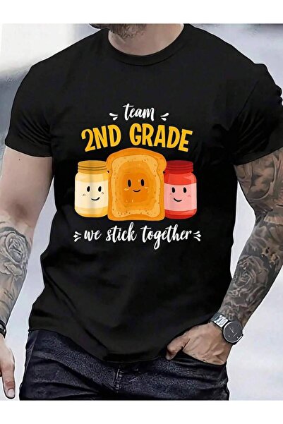 4Car 100% Cotton Team 2nd Grade We Stick Together Bread Jam Teacher Student T...