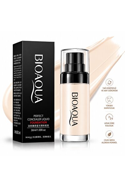 Bioaqua كريم أساس سائل ذهبي اللون بالجينسنغ عالي التغطية والمشرق 30 مل |   تش...