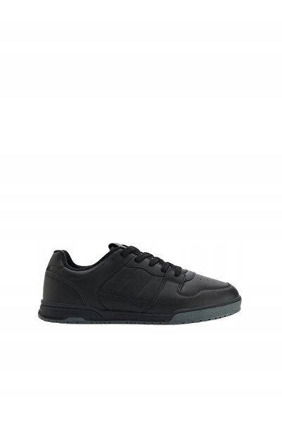 NO BRAND Adidași negri din piele ecologică, cu șireturi, joși, clasici, mărim...