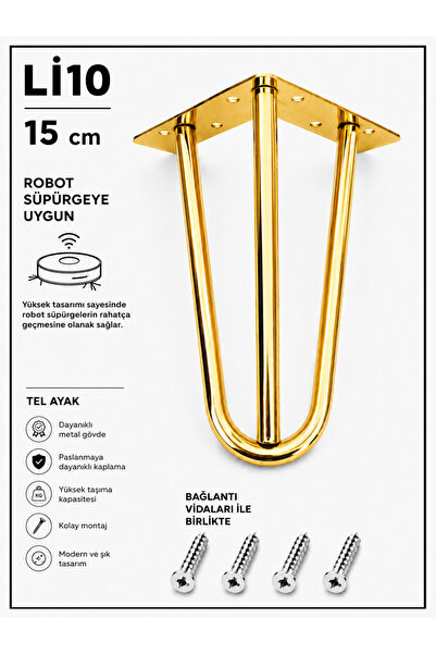 Store METAL 3 BORU 15 CM , GOLD KAPLAMA MOBİLYA,TV ÜNİTESİ,DOLAP,KOLTUK,KANEP...
