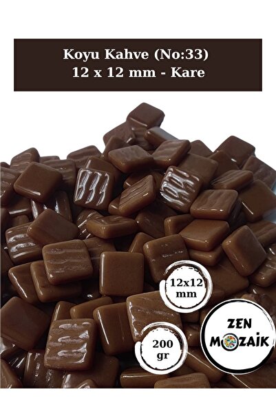 Zen Mozaik Sanatsal Mozaik Çalışmalarınız Için 12X12 Mm - Kare Cam Mozaik Taşı