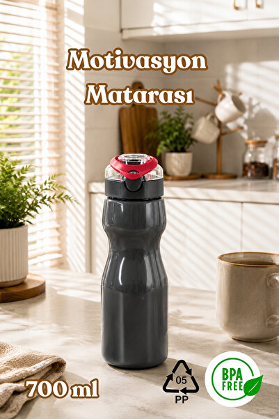 Porsima 911037-2 BPA Free Motivasyon Sporcu Su Matarası Tritan Suluk 0,7lt Su...