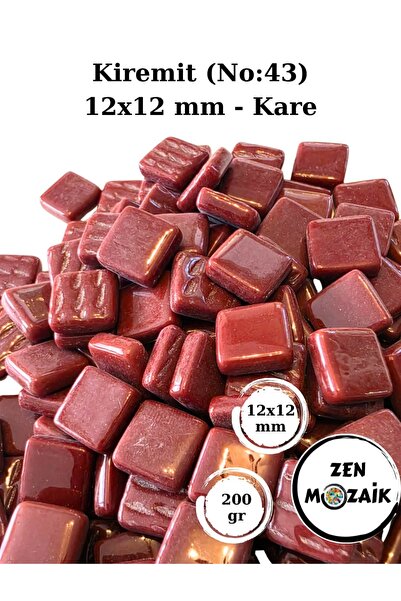 Zen Mozaik Sanatsal Mozaik Çalışmalarınız Için 12X12 Mm - Kare Cam Mozaik Taşı