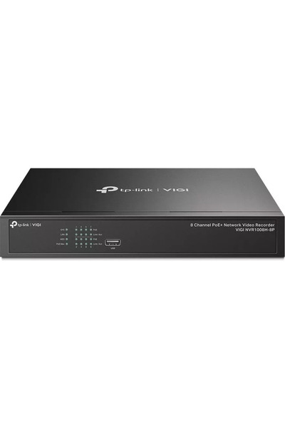 TP-LINK NVR cu 8 canale VIGI NVR1008H8P, 8 MP, ONVIF, 2x USB, 53 W, PoE+