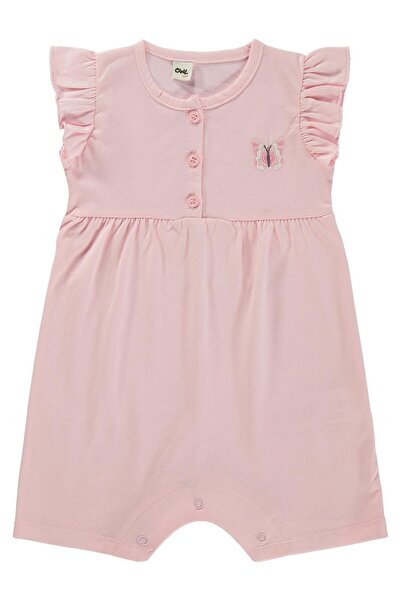Civil Baby Butterfly Printed Sleeveless Jumpsuit with Drawstring - Pink