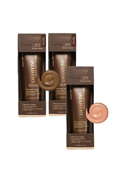 CUCCIO Set de 3 produse, - 2 x Loțiune de corp cu sclipiri bronz închis 113 m...