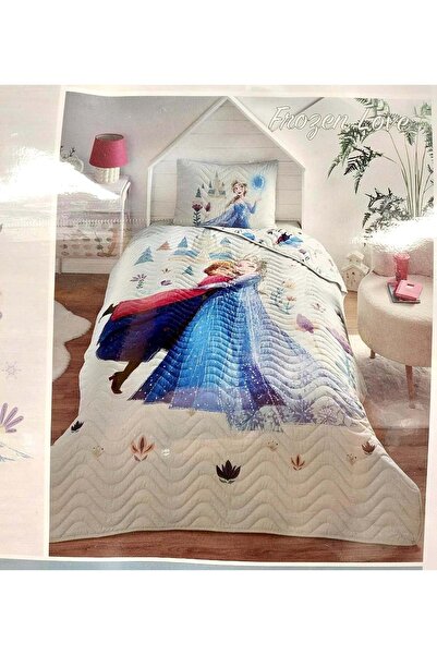 Özdilek Licensed Quilted Pique 100% Cotton Single Child Bedspread-Frozen Love...