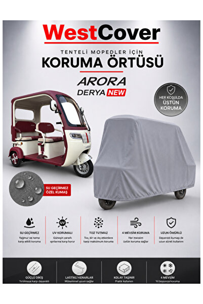 WestCover Arora Derya New 3-Wheel Electric Moped Compatible Waterproof | Uv P...