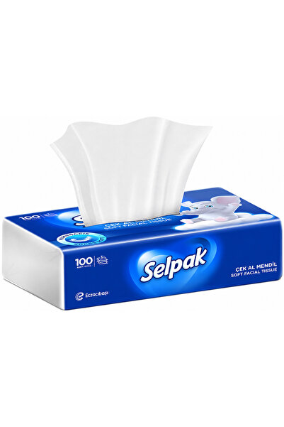 Selpak 6 عبوات مناديل تشييك أل ميندي 100 قطعة 3 طبقات