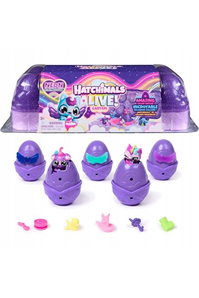 Spin Master Toys Far East Hatchimals Alive Curcubeu Neon 5 figurine în ouă și...