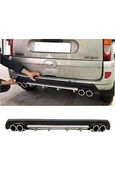 HasAkman Renault Kangoo Gri Difüzör Çiftli Yuvarlak Egzoz Görünümlü D Tip Dif...
