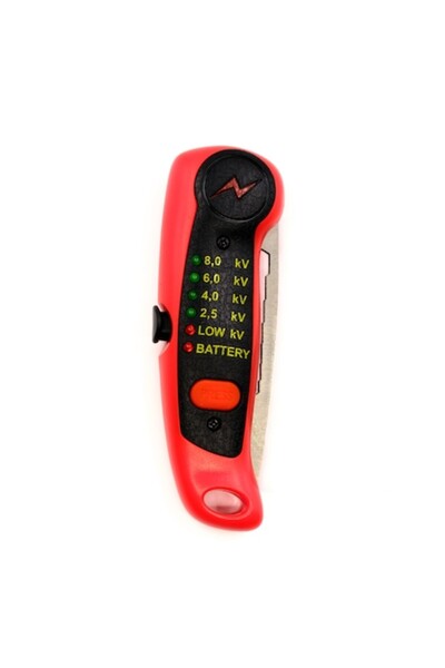 Nexon Tester pentru gard electric cu cuțit integrat, roșu