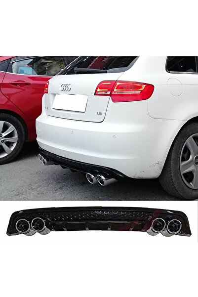 HasAkman Audi A3 8P Difüzör Lüx Tip İthal Ultra Parlak Siyah Difizör