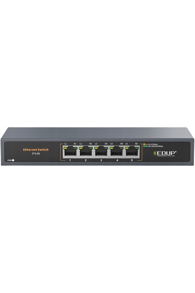 NO BRAND Switch splitter comutator 5 porturi LAN Ethernet RJ45 5xRJ45 2.5Gb/s