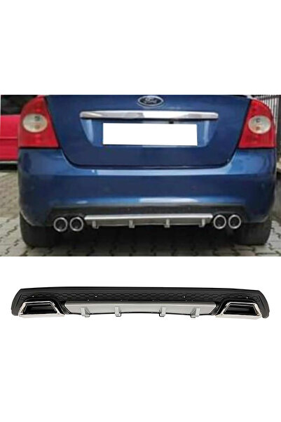 HasAkman Ford Focus 2 Gri Difüzör Çiftli Kare Egzoz Görünümlü D Tip Difizör 2...