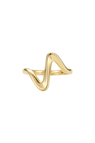 Charmist Steel Wave Flow Ring Gold