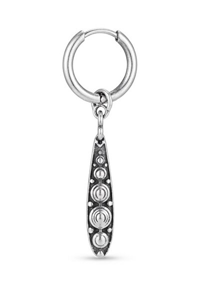 Blisse Piercing Unisex Silver Color Surgical Steel Dangle Ethnic Patterned Dr...