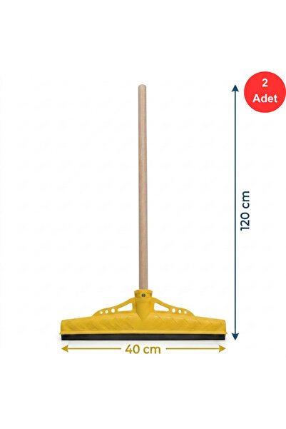 Mulpex Rubber Floor Squeegee 40 cm + 120 cm Industrial Cleaning Set with Wood...