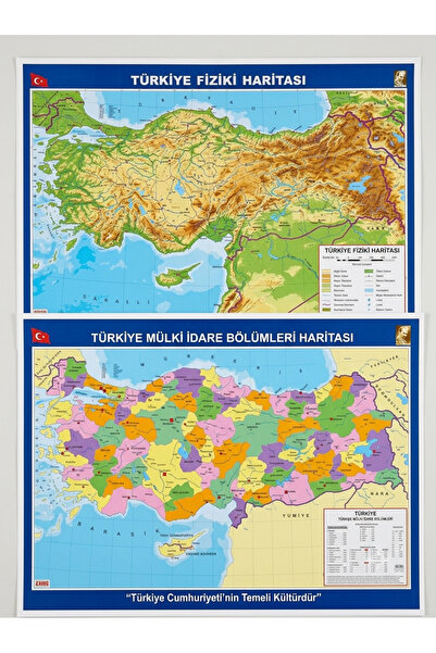 sfs elektrik Dünya Siyasi Ve Fiziki Harita 70X100Cm