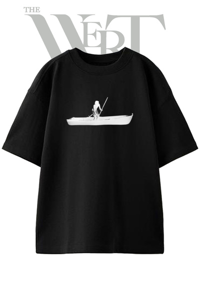 THEWERT Sandalci Design T-shirt sa printom, unisex, crna, prevelika