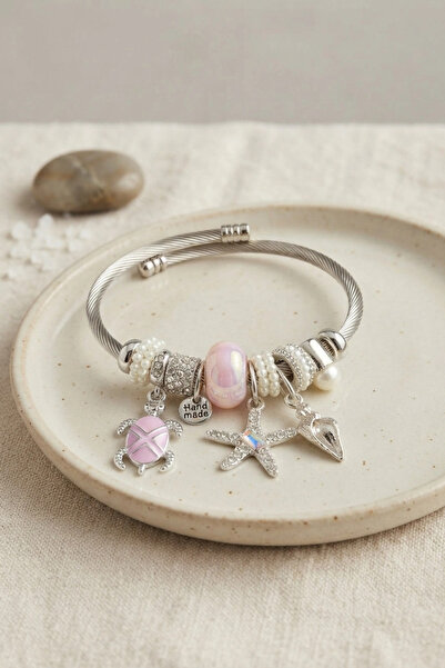 Generic Brand Caretta Caretta and Starfish Charm Bracelet