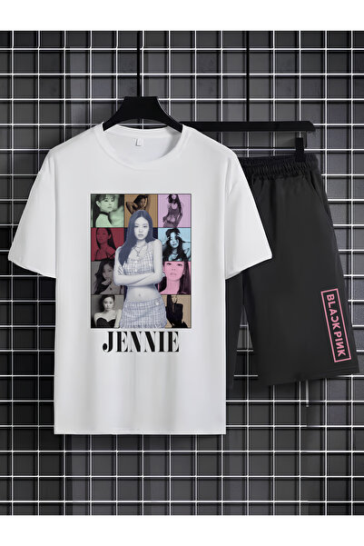 MAGORS Jennie from Blackpink K-Pop Printed Cotton Short Sleeved Children's Ts...