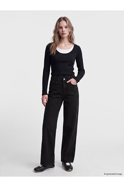 LC Waikiki Γυναικείο τζιν παντελόνι Straight Fit από την Shining Store - Spar...
