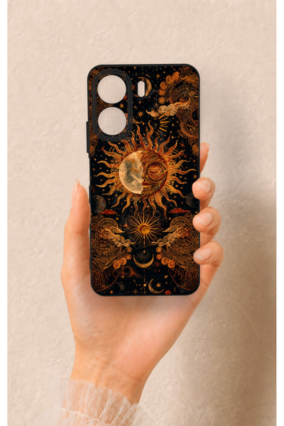Vip Case Redmi 13C Uyumlu Mistik Güneş Desenli Silikon Kılıf