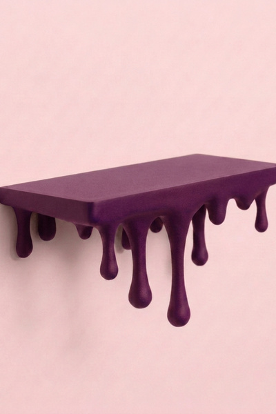 Feny Studio Decorative Dripping Venom Wall Shelf - Modern Melting Design Hidd...