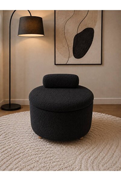 own home JÜPİTER SANDIKLI BERJER, TEDDY KUMAŞ KAPLAMALI AHŞAP AYAKLI MODERN B...
