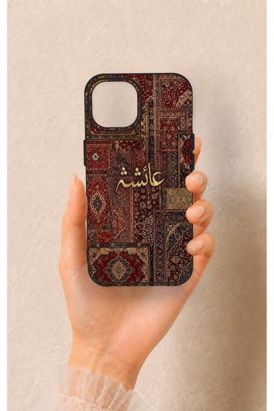 Vip Case iPhone 15 Uyumlu Vintage Halı Desenli Silikon Kılıf