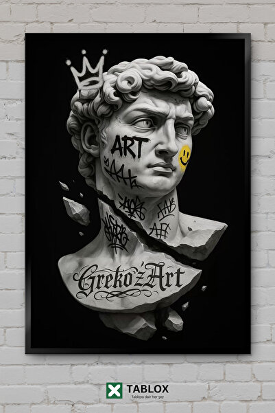 TABLOX David Statue Pop Art Modern Art Wooden Framed Decorative Mdf Painting