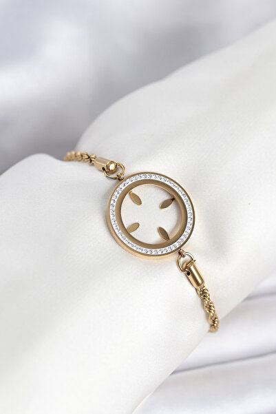 Mega Bazaar 316L Steel Twist Chain Model Screw-Back Bracelet