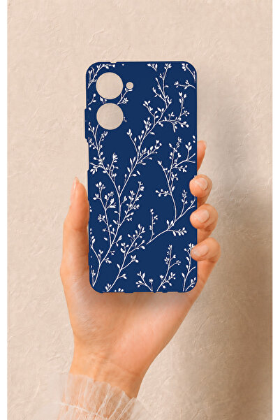 Vip Case Realme 10 Uyumlu İnce Yaprak Dalı Desenli Silikon Kılıf