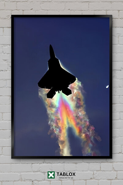 TABLOX Fighter Jet Airplane Design Aesthetic Wooden Framed Decorative Mdf Pai...