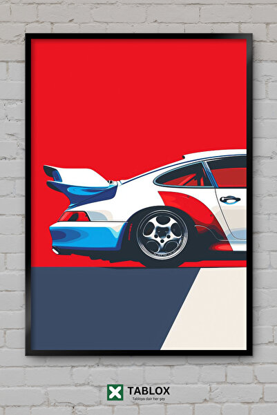 TABLOX Porsche Car Retro Estetic Artistic Minimalist Tablou decorativ din MDF...