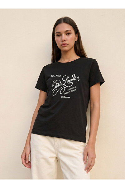 Lee Cooper Relaxed Fit Cotton T-shirt with Logo Print