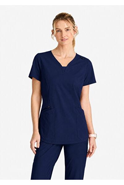 SKECHERS SKT220 Serene Scrubs Top pentru femei – Importat, elastic în 4 direc...