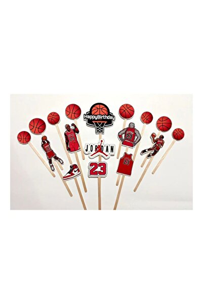 DecoParty Set de decorațiuni pentru tort – Tematică baschet MICHAEL JORDAN, 1...