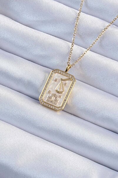 Mega Bazaar 316L Steel Chain Gold Color Zircon Stone Framed Tarot Necklace