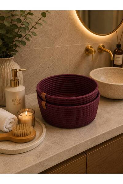 Öz-Tex Home Jute, 2-Piece Basket Set, Organizer, Organizer