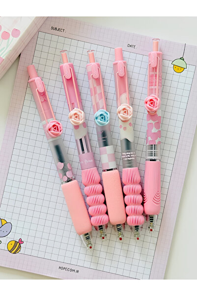 ÖZ OFİS Kawaii Moka Spring Tulip Pembe Lale Temalı Jel Kalem Tekli- 0.5 mm Er...