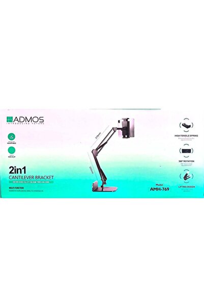 ADMOS 2 in 1 cantilever bracket desktop and slot multipurpose mobile and tabl...