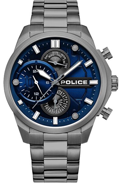 Generic Reactor Blue Dial Gunmetal Stainless Steel Bracelet Multifunction Wat...
