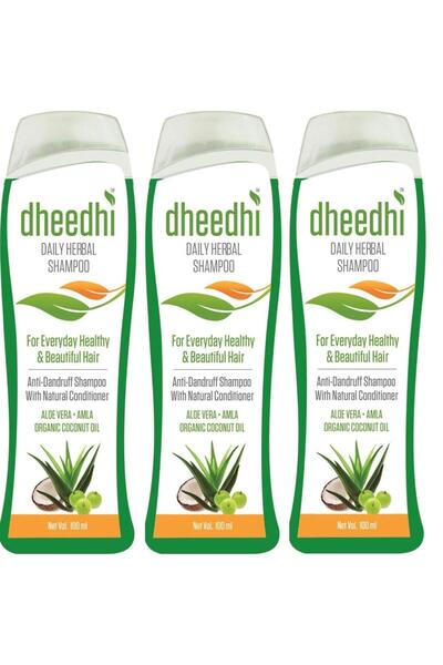 Dhathri Daily Herbal Shampoo, (100ml) Pack of 3